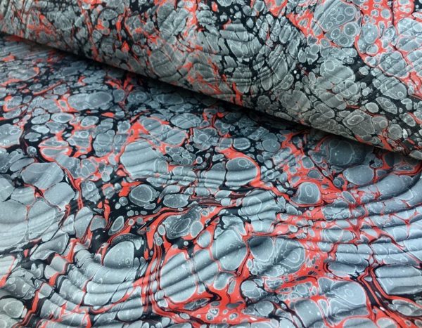 Muarines bangos marmurinio popieriaus raštas || Spanish moire marbled paper pattern