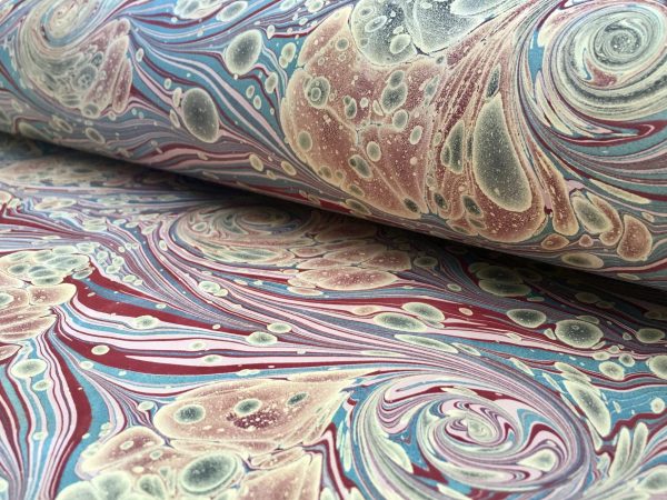 Prancūziškų sukinių marmurinio popieriaus raštas || French curl marbled papers pattern