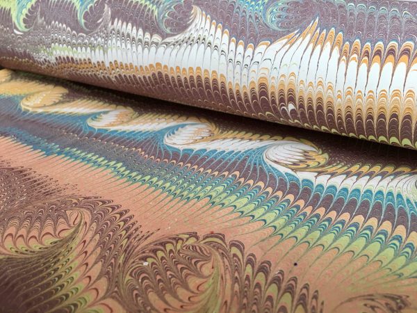 Šukuotas marmurinio popieriaus raštas || Comb marbled papers pattern